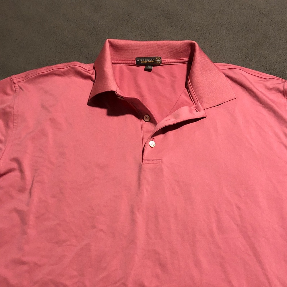 Peter Millar Coral Pink Adult XL Unisex Golf Polo Shirt